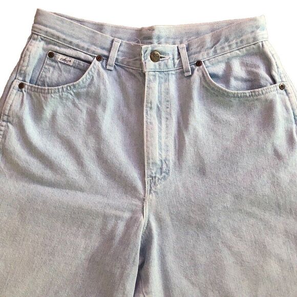 VTG Chic Ultra High Rise Bermuda Denim Shorts Waist Sz 30" Light Wash Jorts USA - Picture 3 of 15